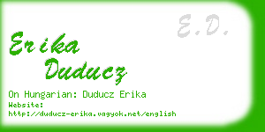 erika duducz business card